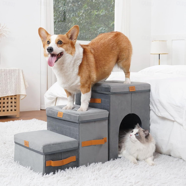  Dog Stairs with Storage 17