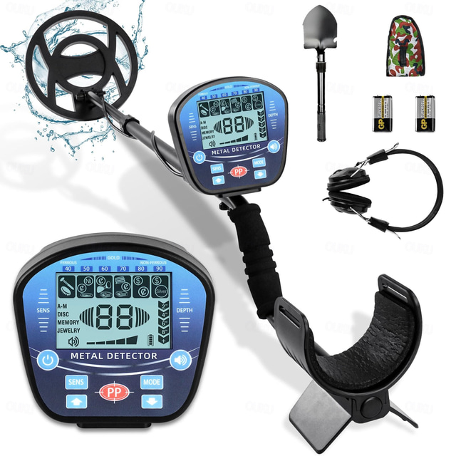  Metal Detector for Adults Professional, Detector De Metales for Gold and Silver with LCD Display, 5 Mode, Waterproof with 10
