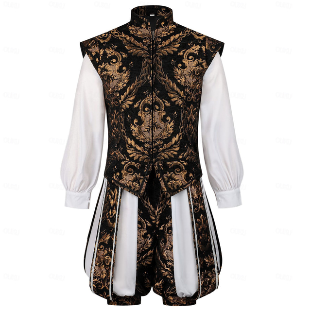  Príncipe Traje Cosplay Roupa Rococó Renascentista for Homens Adulto Dia Das Bruxas Carnaval Espetáculo Festa / Noite Mascarilha