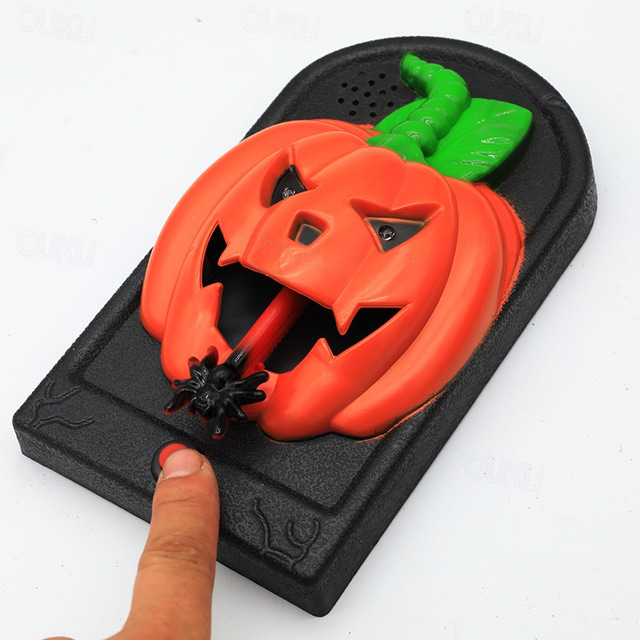  Party Door Bell Superhero Birthday Party Halloween Doorbell Decoration Halloween Decoration Halloween Party Doorbells Halloween Pumpkin Doorbell Plastic White Creepy Front Door