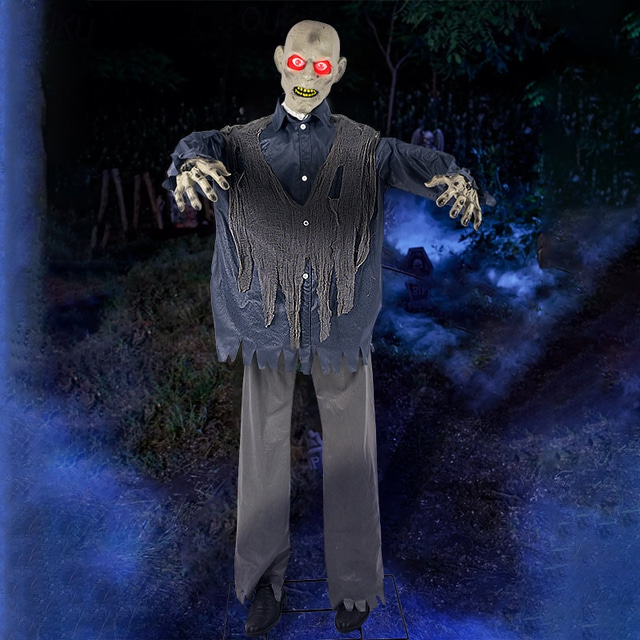  Neue Halloween große Zombie Schaukel Geist Induktion elektrische Beleuchtung Sound Sound Control einstellbar