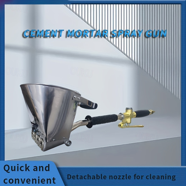  אקדח ריסוס מלט חול קיר אפור שובל מלט מרסס אקדח קיר ציור בטון מרסס כלי 65/75 ס