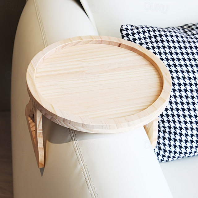  устойчивый столик-подлокотник для дивана, 1 поднос, зажим для столика-подлокотника, автоматически фиксирует столешницу, идеально подходит для небольших помещений, отличный подарок для семьи и друзей