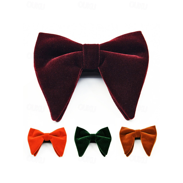  Men's Velvet Bow Tie, Elegant Luxury Bowtie for Formal Wear, Perfect Christmas Gift in Multiple Colors