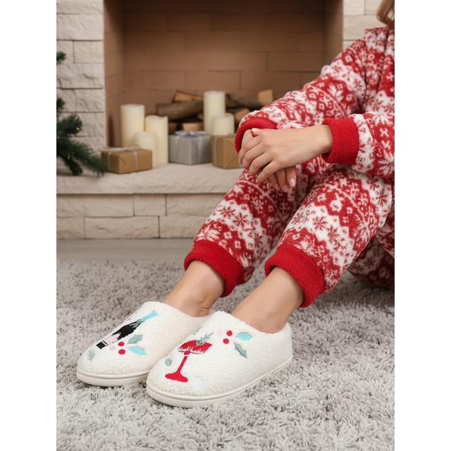 Zapatos De Papá Noel Rojos Con Cascabeles - Pantuflas Disfraz Navidad, Adultos Unisex