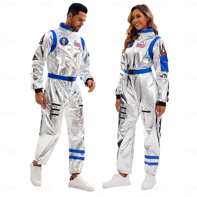  Cosplay Kostüm Astronaut Halloween Erwachsene Paar Herren Damen Halloween Karneval Buchwoche Karneval Halloween Symphonie der Geschichten Verkleiden