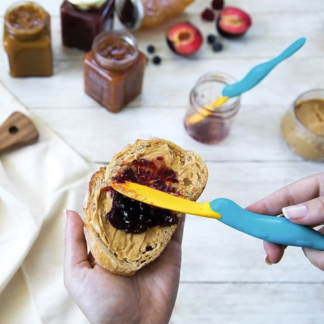  أداة توزيع الخبز المحمص على شكل خلد الماء، أداة توزيع فطيرة الخبز، فرشاة التوابل، طقم احتياطي للجبن والزبدة