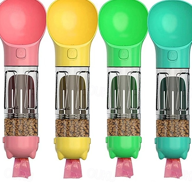  kat hond waterfles voerbak drinkbak poepdispenser 3 in 1 modern