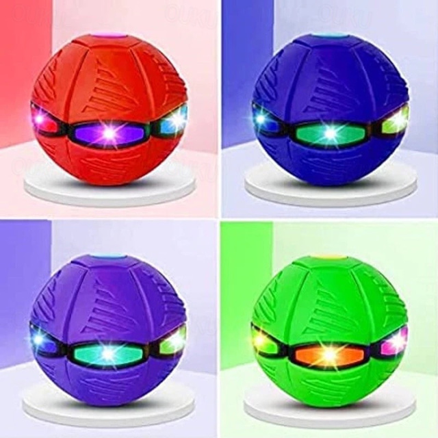  Hračka pro psy s míčkem, létající talíř, přenosný kouzelný talíř, dětské venkovní/vnitřní UFO