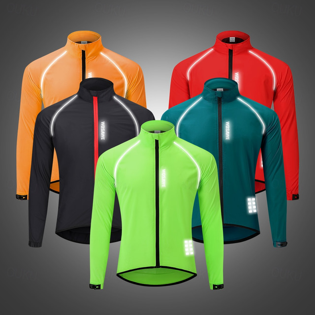  WOSAWE Bărbați Αντιανεμικό Jersey de ciclism Jachetă de ciclism Vizibilitate Mare Impermeabil Rezistent la Vânt Ciclism Bicicletă Jachetă Veste Ciclism montan Ciclism stradal Ciclism de Oraș / Ușor