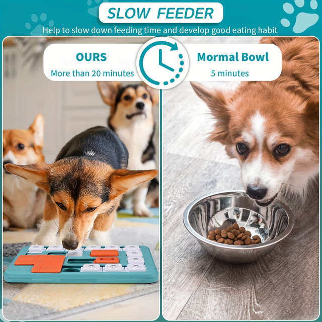  Hondenpuzzelspeelgoed, interactief hondenspeelgoed met snoepjespuzzel voor IQ-training &Mentale stimulatie, traktatiepuzzel met piepend ontwerp voor grote, middelgrote en kleine, slimme honden