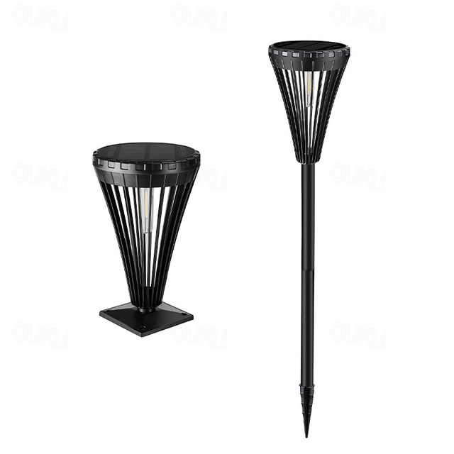  Lot de 1 lampe solaire d'extérieur étanche pour allée, jardin, cour, allée, terrasse.