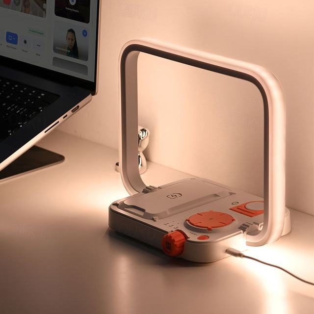  מלבד מנורה עם טעינה אלחוטית, מנורת שולחן עם בקרת מגע וטעינה מהירה, מנורת שידה עם בהירות מתכווננת, זרוע מתקפלת ב-180°, מנורת לילה מודרנית לחדר שינה, מתנה לחדר מעונות