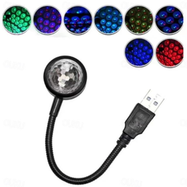  車のルーフライト1個パック、USBスタープロジェクターナイトライト、調節可能な車内ライト、ポータブルLEDライト4色 &車両装飾、天井、寝室用の9つの機能モードを備えた星型ライト