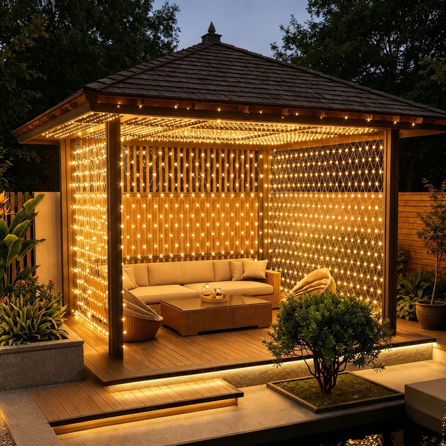  ha condotto la luce della stringa netta ip65 6mx4m 3mx2m ha condotto la luce della stringa fata rete flessibile 880led 200led luce della stringa della maglia per il giardino decorazione colorata eu us