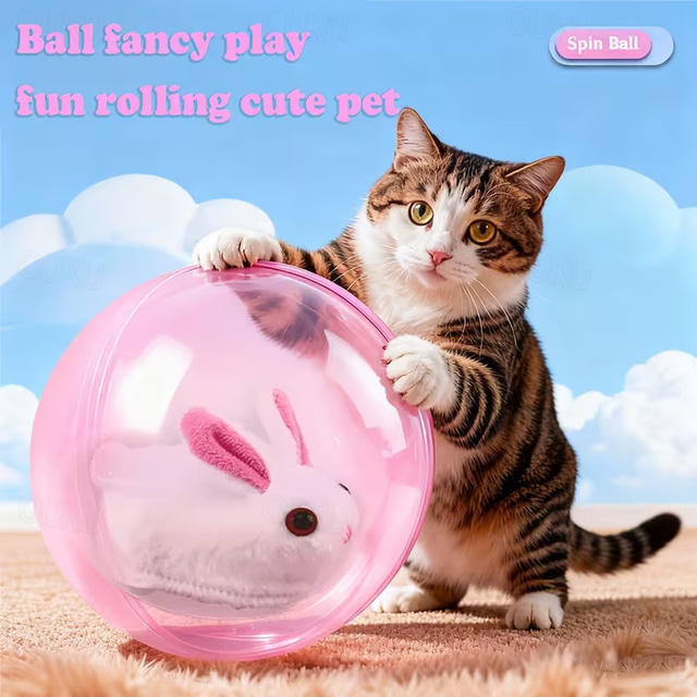  Bola interativa para gatos - brinquedo automático interativo para gatos e cães de interior. Uma bola flexível e móvel, adequada para gatos e cães de pequeno, médio e grande porte. Recarregável e