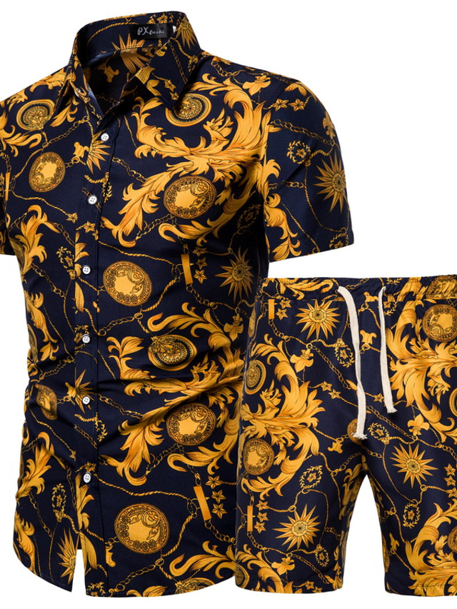 Chemise Homme En Lin - Style Hawaïen Décontracté, Manches Courtes, Grande Taille
