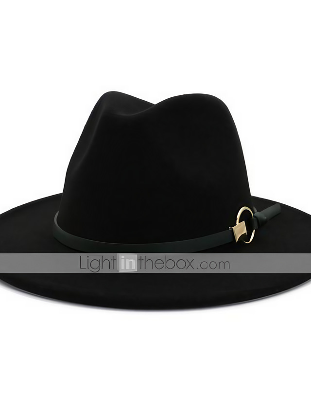  Unisexo Sombrero Sombrero de copa Color sólido Negro