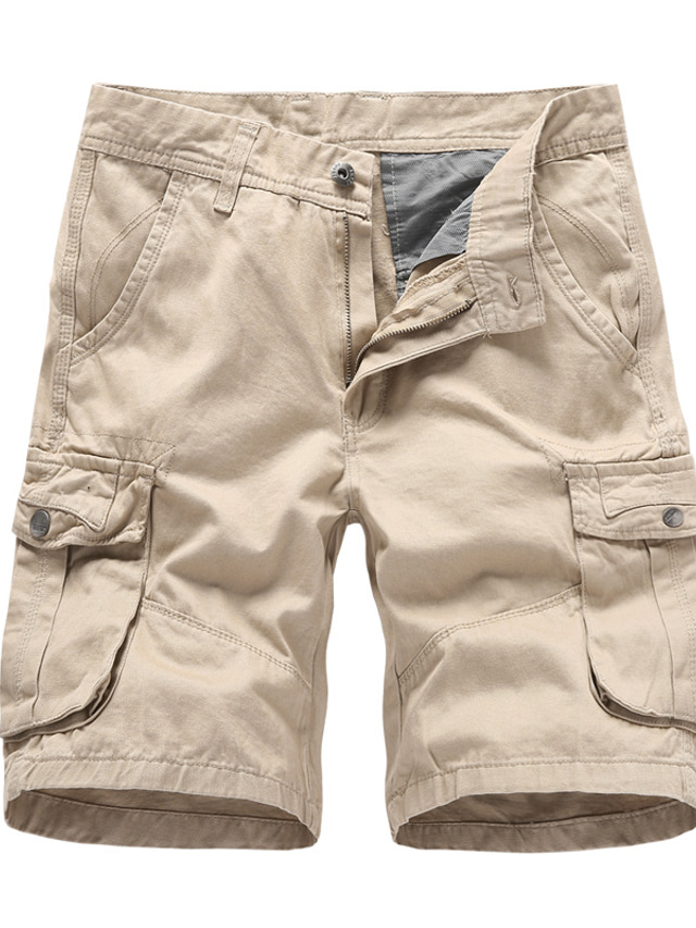  Herr Cargo-shorts Shorts Ledigt Bomull Grön Blå Khaki grön 30 32 34