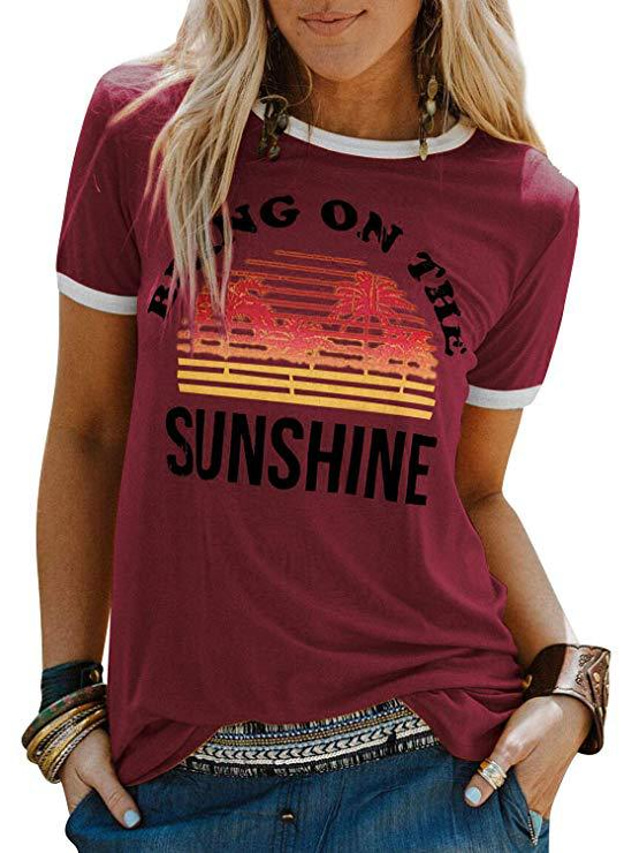  Women's T shirt Tee Designer Summer Short Sleeve Letter Hot Stamping Round Neck Daily Holiday Print Clothing Clothes Designer Basic Green Blue Gray