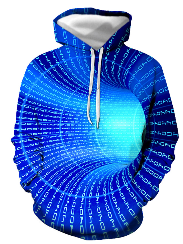 Men's Hoodie Pullover Hoodie Sweatshirt Yellow Red Blue Purple Green Hooded Graphic Optical Illusion Daily Going out 3D Print Plus Size Casual Clothing Apparel Hoodies Sweatshirts  Long Sleeve