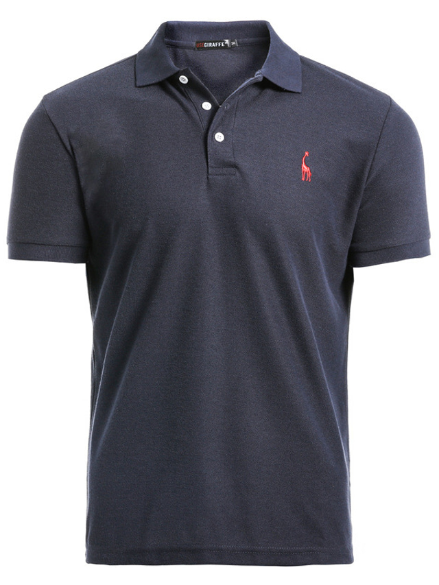  golfskjorte for menn fargeblokk turndown daglig uformelle gatesportsknapper med korte ermer topper klassisk svart / rød hvit svart / sommer behagelig hurtigtørkende