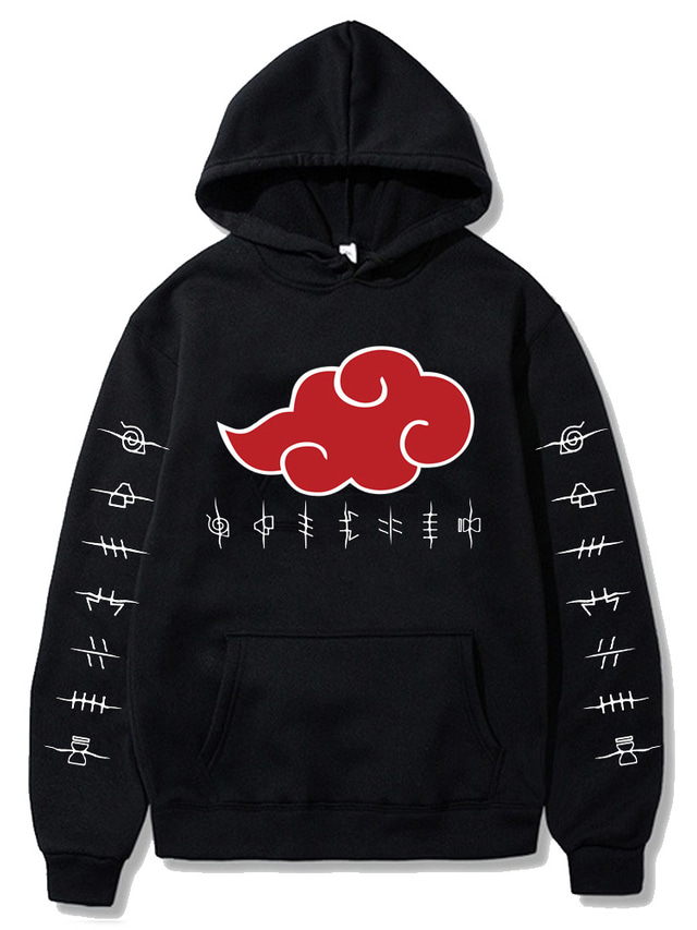  Inspired by Akatsuki Cosplay Costume Hoodie Anime Graphic Printing Harajuku Graphic Hoodie For Men's Women's Adults' Polyester / Cotton Blend