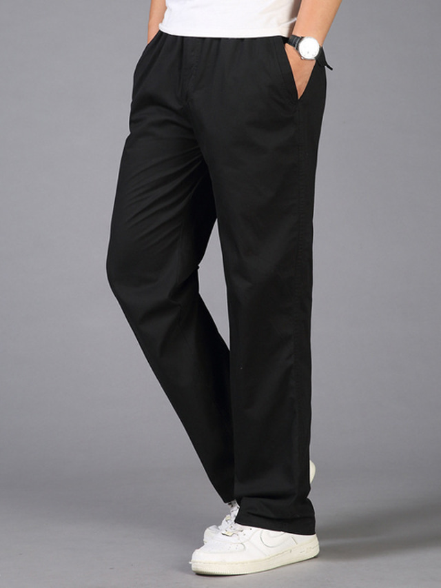  男性用 カジュアル ズボン カーゴパンツ パンツ スポーツ・アウトドア 純色 コットン ブラック ライトグレー イエロー アーミーグリーン 5XL 6XL M L XL