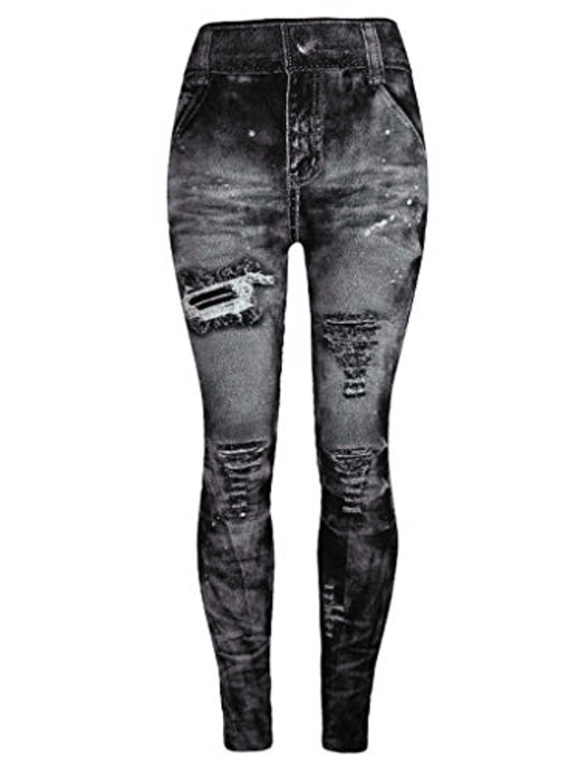  Pentru femei Retro / vintage Slab Pantaloni Sporturi de Agrement Imprimeu Grafic Talie Înaltă Bleumarin Roșu Vin Roz Negru pur Trifoi S M L XL XXL