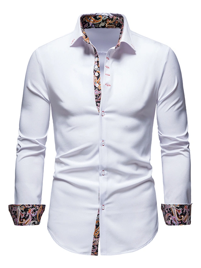 DAVID - Polo de compétition à manches longues blanc pour hommes avec logo du drapeau italien
