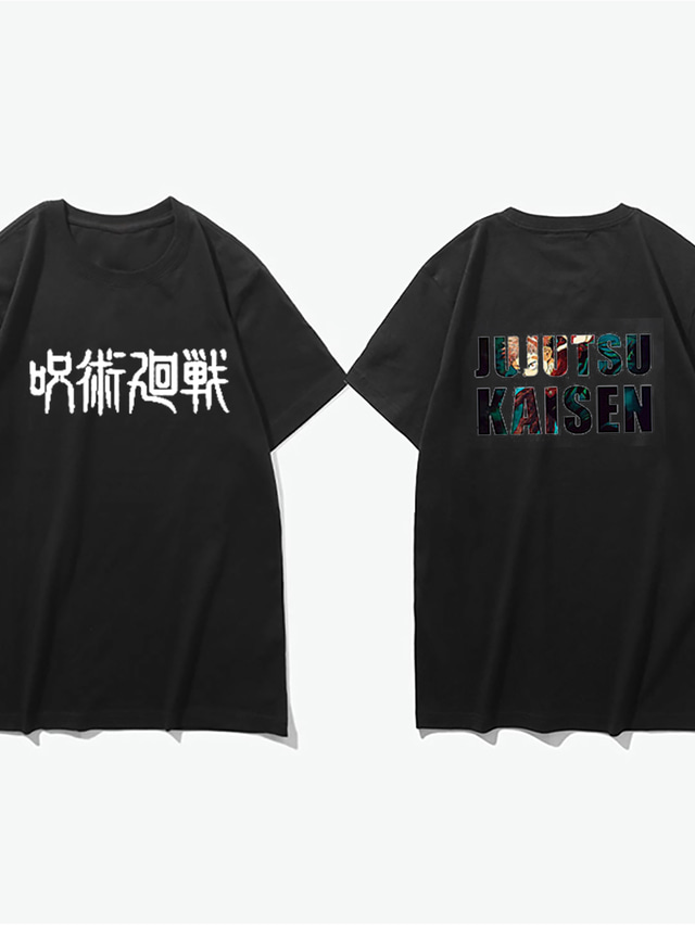  Inspirado por Jujutsu Kaisen Yuji Itadori Traje de cosplay T-Shirt Mezcla de Poliéster y Algodón Estampados Estampado Harajuku Gráfico Camiseta Para Mujer / Hombre