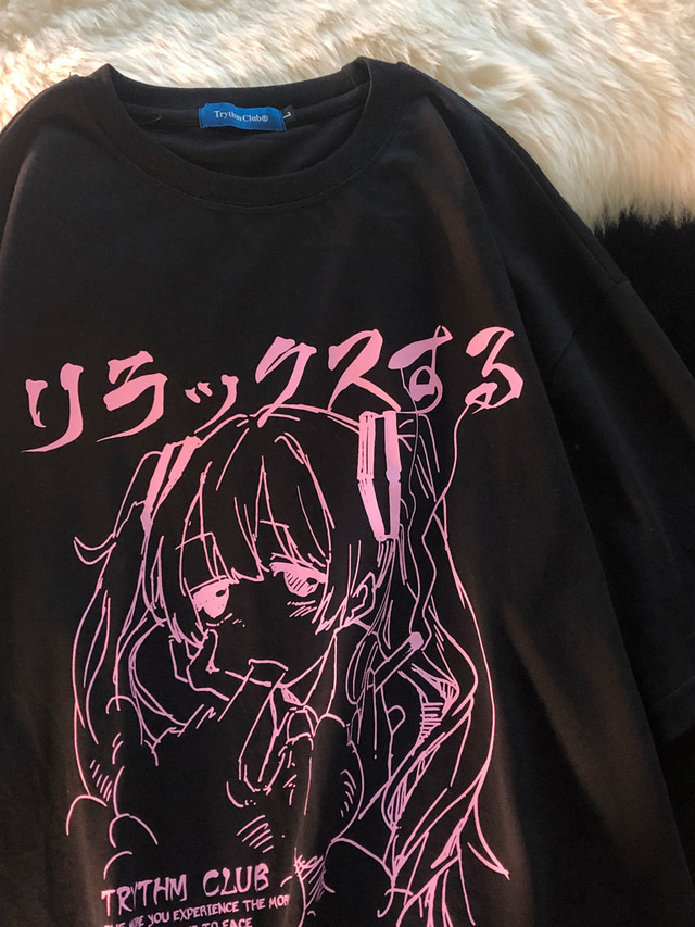  Inspirado por Punk Fantasias Traje Cosplay Japonesa/Curta 100% Poliéster Estampado Camiseta Para Mulheres / Homens