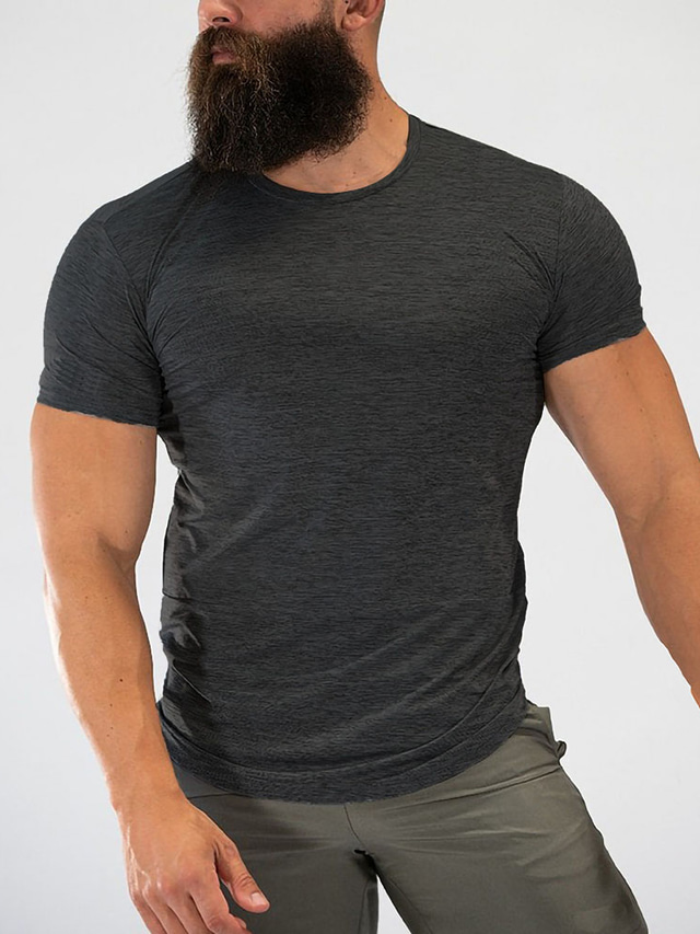  miesten polyster t-paita l taivaansininen kiinteä pyöreä kaula lyhythihainen t-paita t-paita