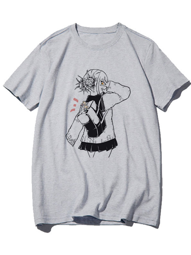  geinspireerd door My Hero Academia / Boku No Hero Cosplay Anime Cartoon Mix van polyester / katoen Afdrukken Harajuku Grafisch Kawaii T-shirt Voor Voor heren / Dames