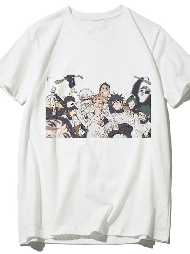  geinspireerd door Jujutsu Kaisen Cosplay Anime Cartoon Mix van polyester / katoen Afdrukken Harajuku Grafisch Kawaii T-shirt Voor Voor heren / Dames