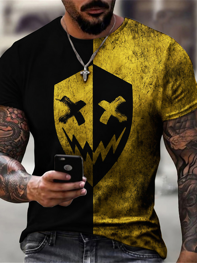  Men's T shirt Tee Tee Basic Designer Casual Summer Short Sleeve A B C D E F Graphic Grimace Print Plus Size Crew Neck Casual Daily Clothing Clothes Basic Designer Casual