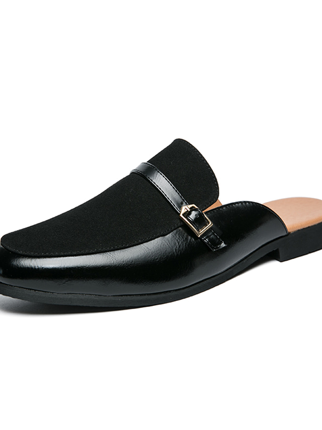 Men's Clogs & Mules Casual Classic Daily PU Black Brown Spring 2024 ...