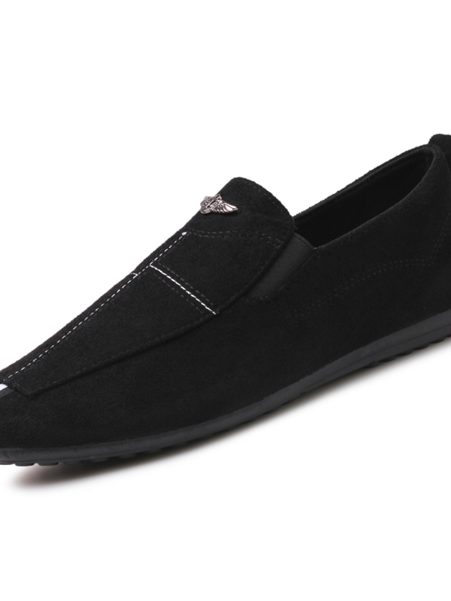  Men's Loafers & Slip-Ons Comfort Loafers Comfort Shoes Casual Daily PU Black Red Gray Fall Spring