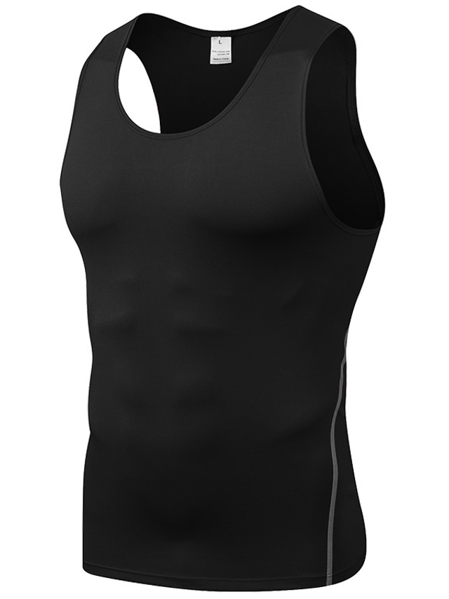  мужские компрессионные майки без рукавов, 3 комплекта компрессионных рубашек с базовым слоем (3white-xl)