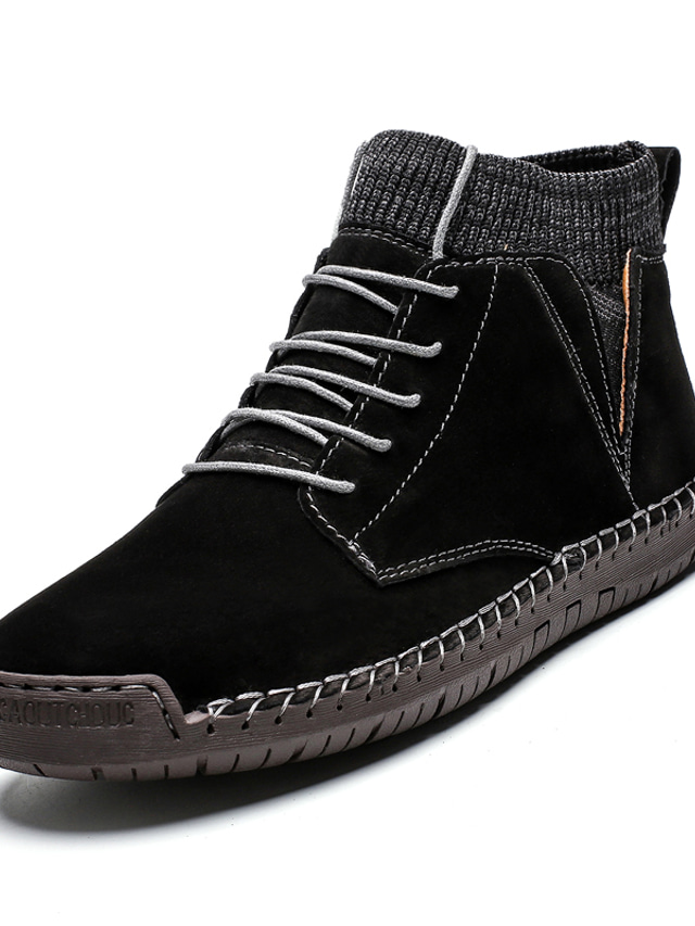  Voor heren Laarzen Comfortabele schoenen Dagelijks Synthetisch Korte laarsjes / Enkellaarsjes Leger Groen Khaki Bruin Herfst Winter