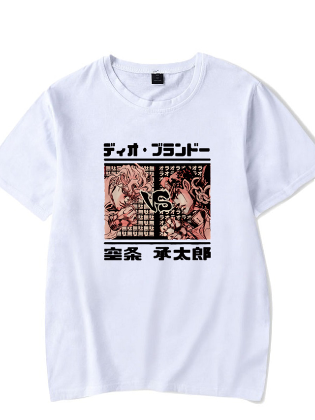  Inspired by JoJo's Bizarre Adventure JOJO Cosplay Costume T-shirt Polyester / Cotton Blend Print Harajuku Graphic Kawaii T-shirt For Women's / Men's