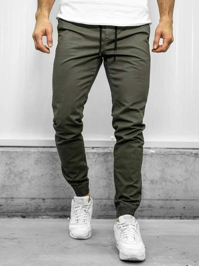 Bărbați Simplu Jogger Pantaloni Pantaloni Sport Pantaloni Culoare solidă Talie medie Verde Militar Negru Gri Gri Închis Bleumarin XS S M L XL