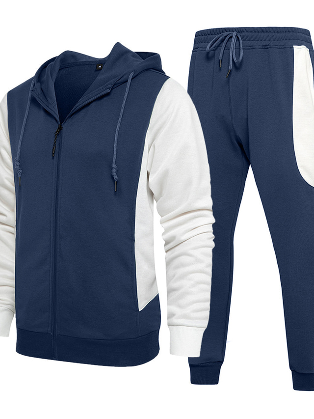  aliexpress ebay amazon evropský a americký pánský nový kardigan kontrastní barva svetr s kapucí pánský ležérní sportovní oblek