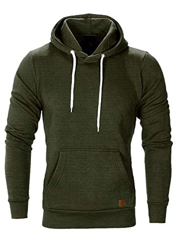  Mens Hoodies Men's Casual Pullover Hoodies Loose Long Sleeve Hooded Sweatshirts workout sports sweater