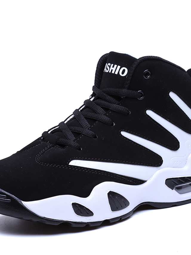  Men's Trainers Athletic Shoes Comfort Shoes Sporty Athletic Basketball Shoes PU Non-slipping Black / White Black / Red Black Blue Fall