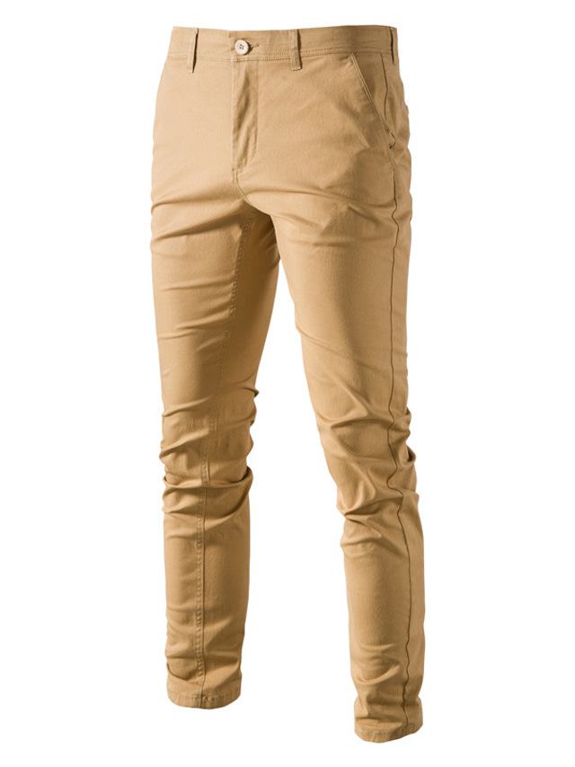  Herren Chinesisch Chino Hosen Hose Hose Hosen Chino B¨¹ro Casual Baumwolle Marineblau Schwarz Blau 30 31 32