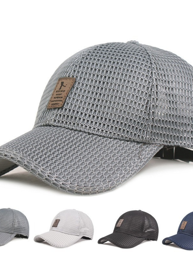  Men's Cap Hats Black Light Gray Dark Gray Navy Blue Color Block Stylish Daily