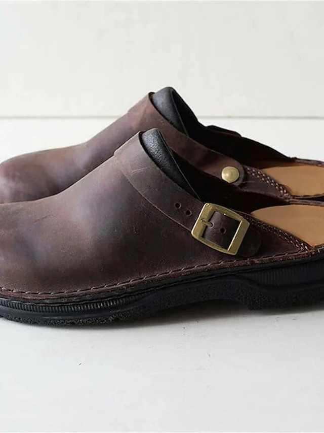 Men's Clogs & Mules Light Soles Summer Garden Clogs Vintage Casual ...