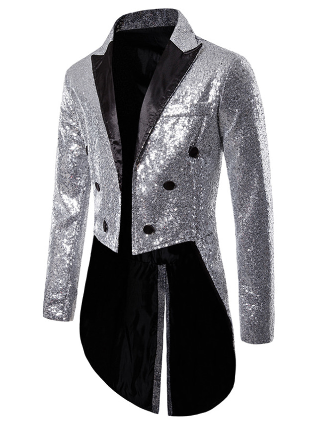 Cool Party Printed Summer Christmas Cheap Priced Casual Blazer Pattenred Jacket For Men Royal Blue main image 1