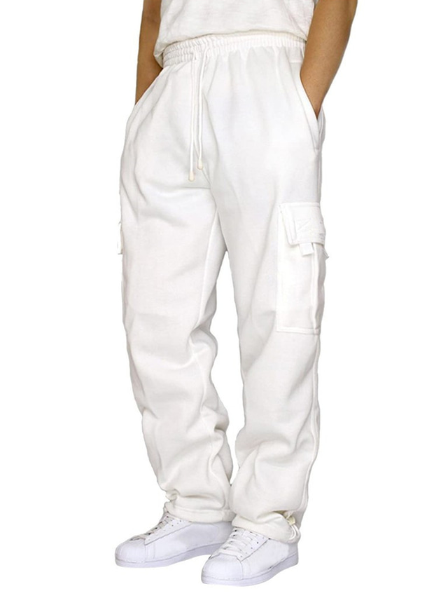  Men's Sweatpants White Black Blue M L XL